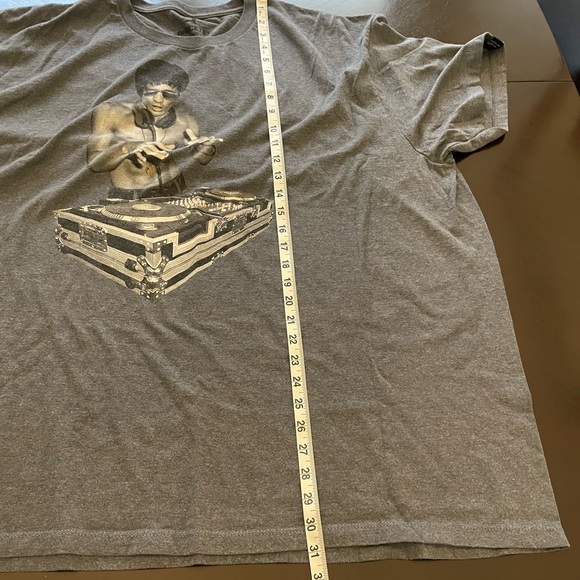 Men’s Bruce Lee DJ T-shirt, color: gray, Size: 3XL - Picture 5 of 5